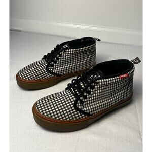 Vans x DQM 3 Feet High Chukka Boot Checkered S M9 W10.5 Black White Red Vintage